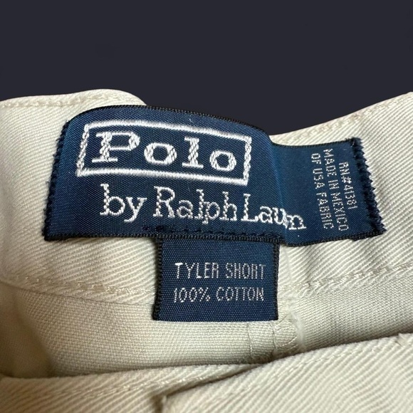 Cream Polo Ralph Lauren Pleated Tyler Shorts Men’s Size 36 - Picture 3 of 5
